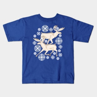 White reindeer Kids T-Shirt